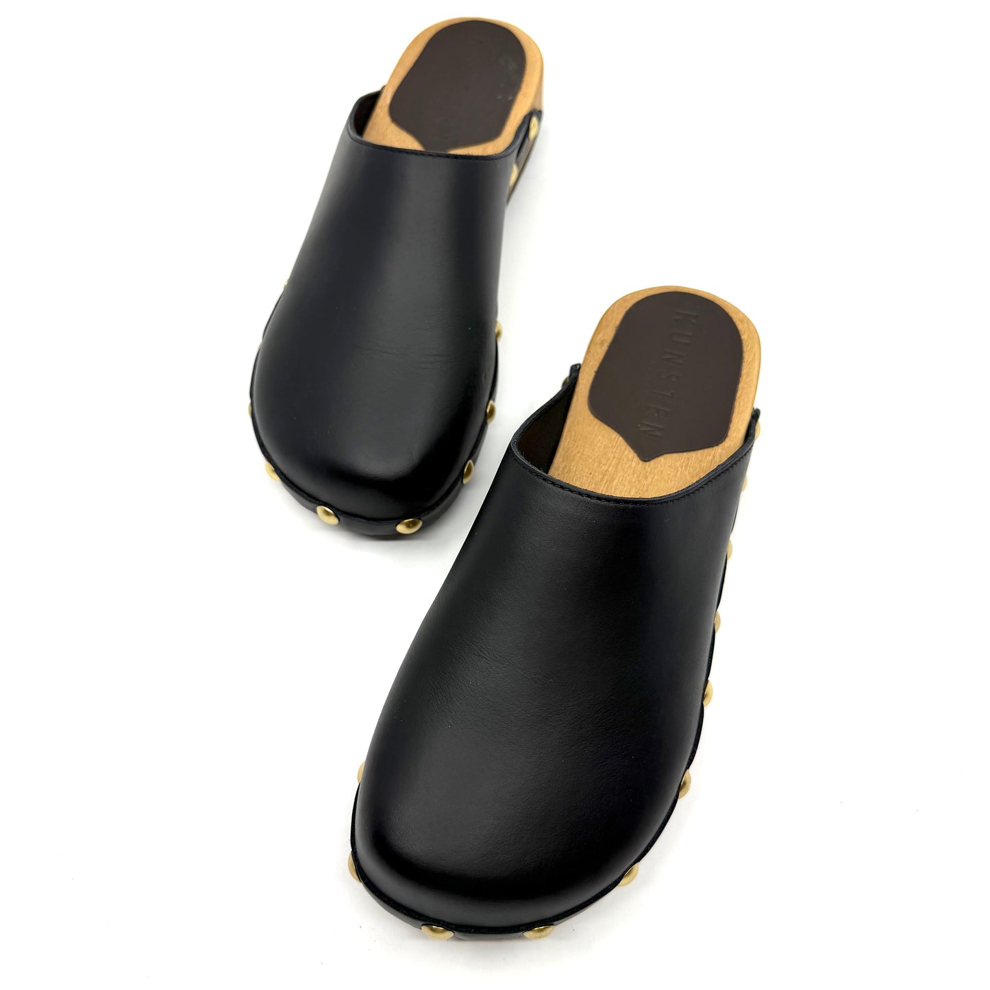 Ella I Black Leather Studs
