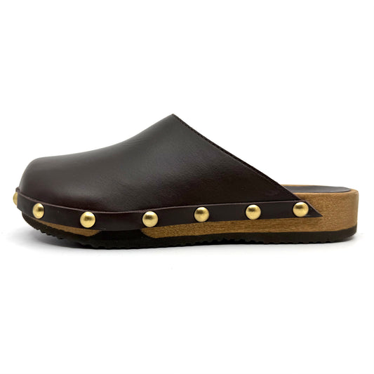 Ella I Rich Brown Leather Studs