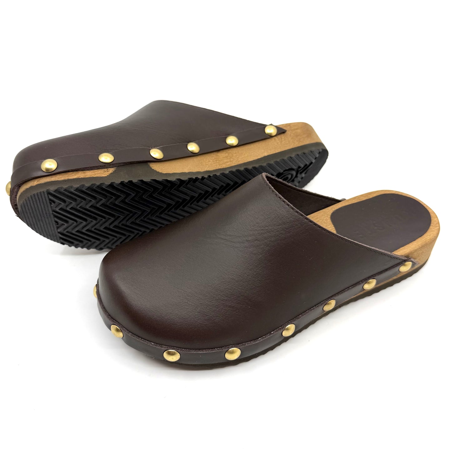 Ella I Rich Brown Leather Studs