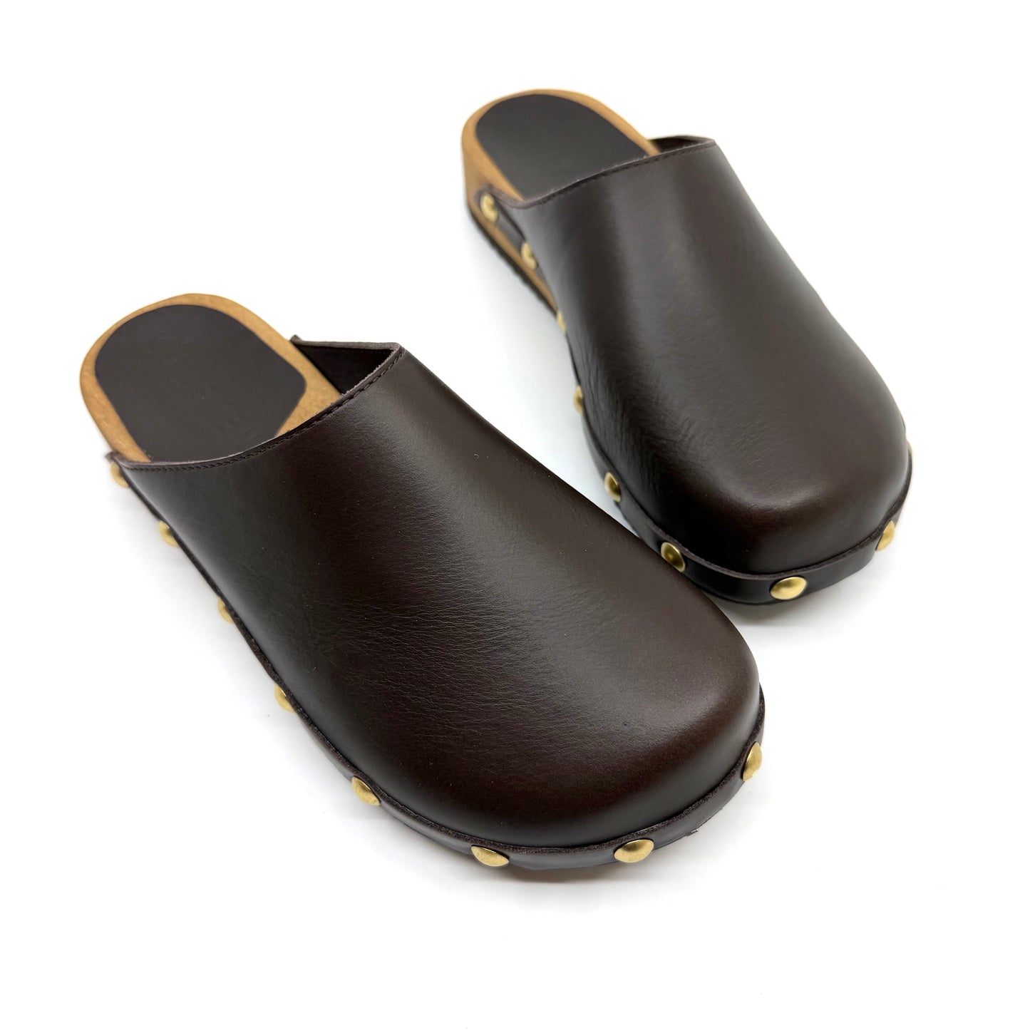 Ella I Rich Brown Leather Studs