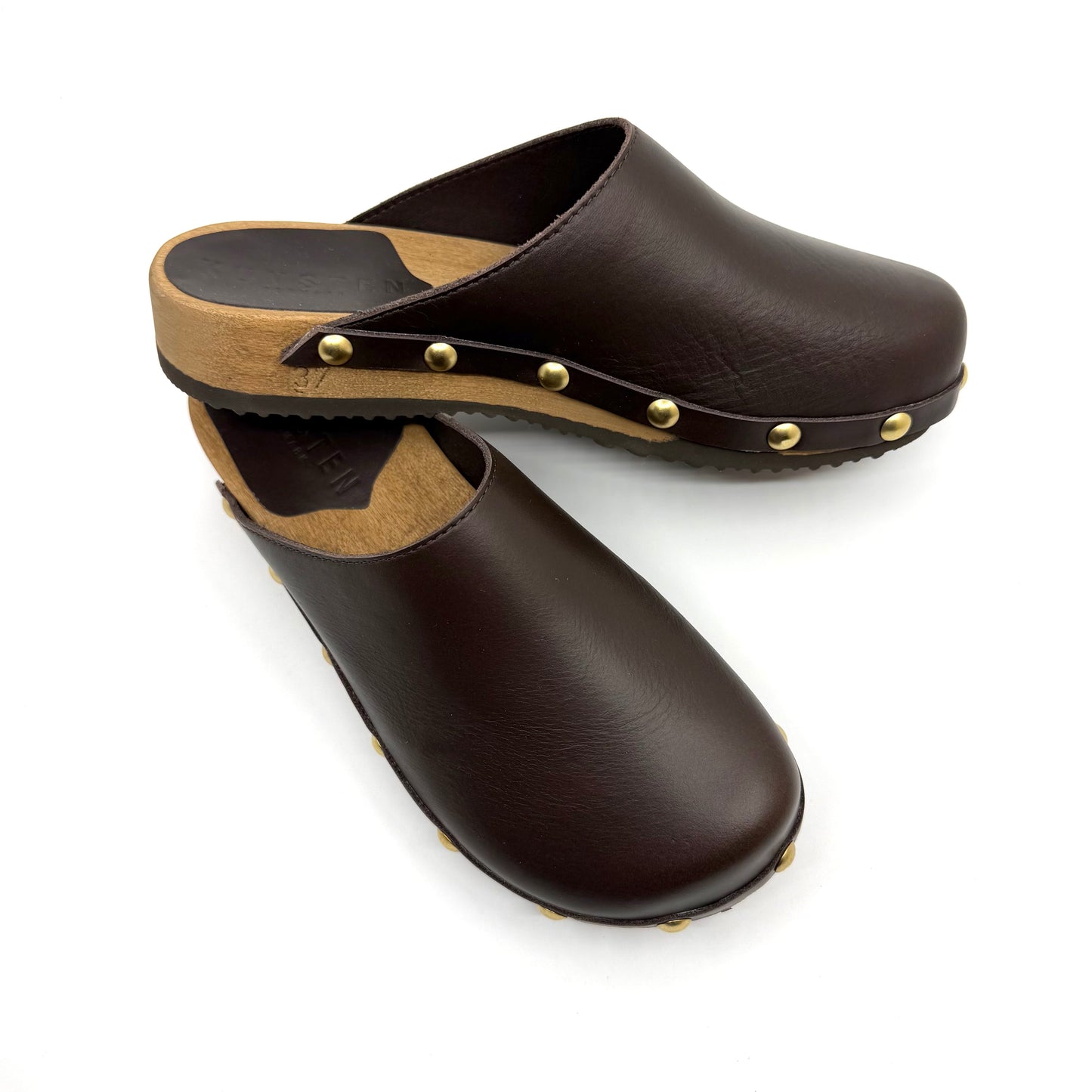 Ella I Rich Brown Leather Studs