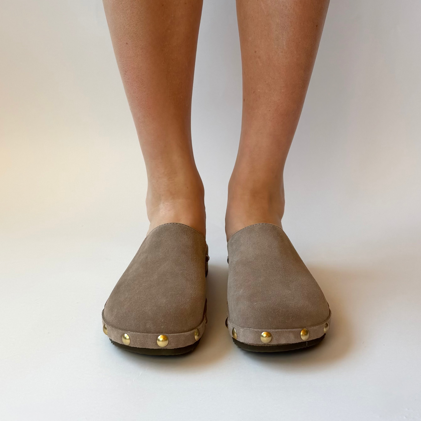 Ella I Taupe Suede Studs
