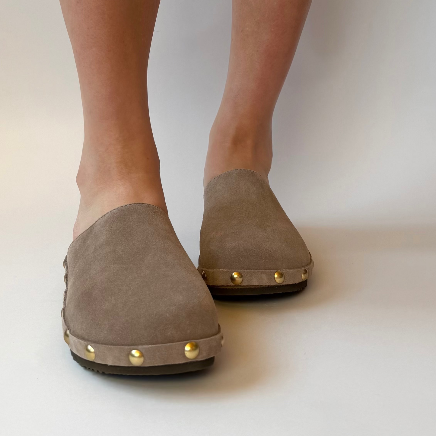 Ella I Taupe Suede Studs
