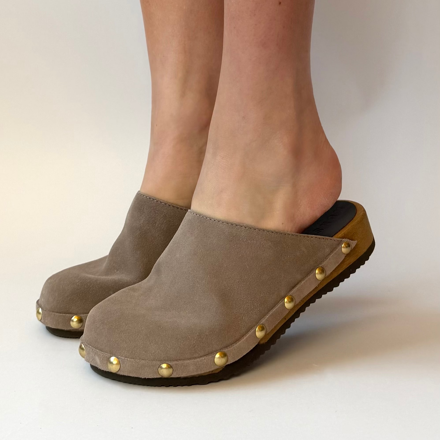 Ella I Taupe Suede Studs