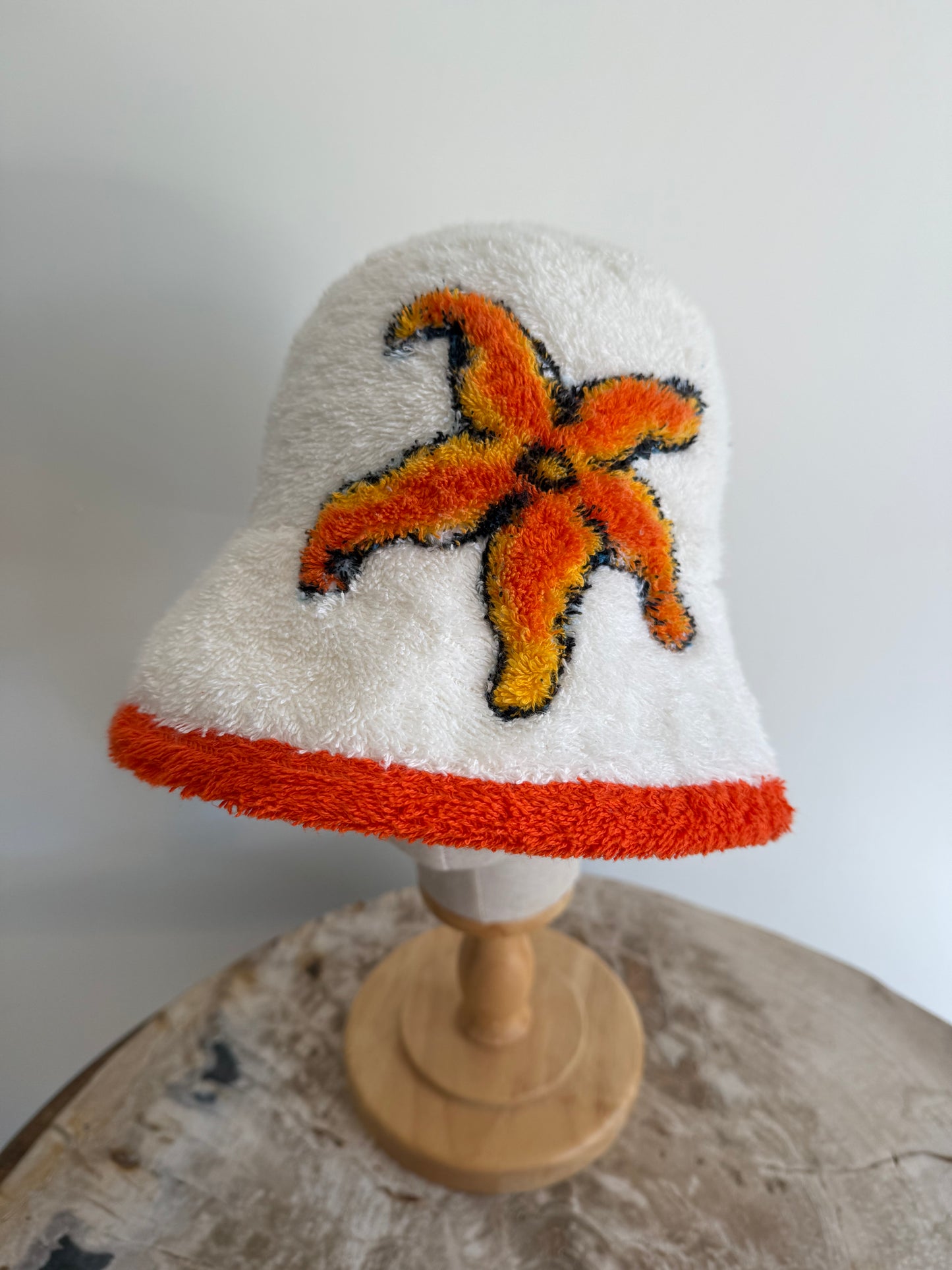 Bucket Hat with hand sewn Sea Animals