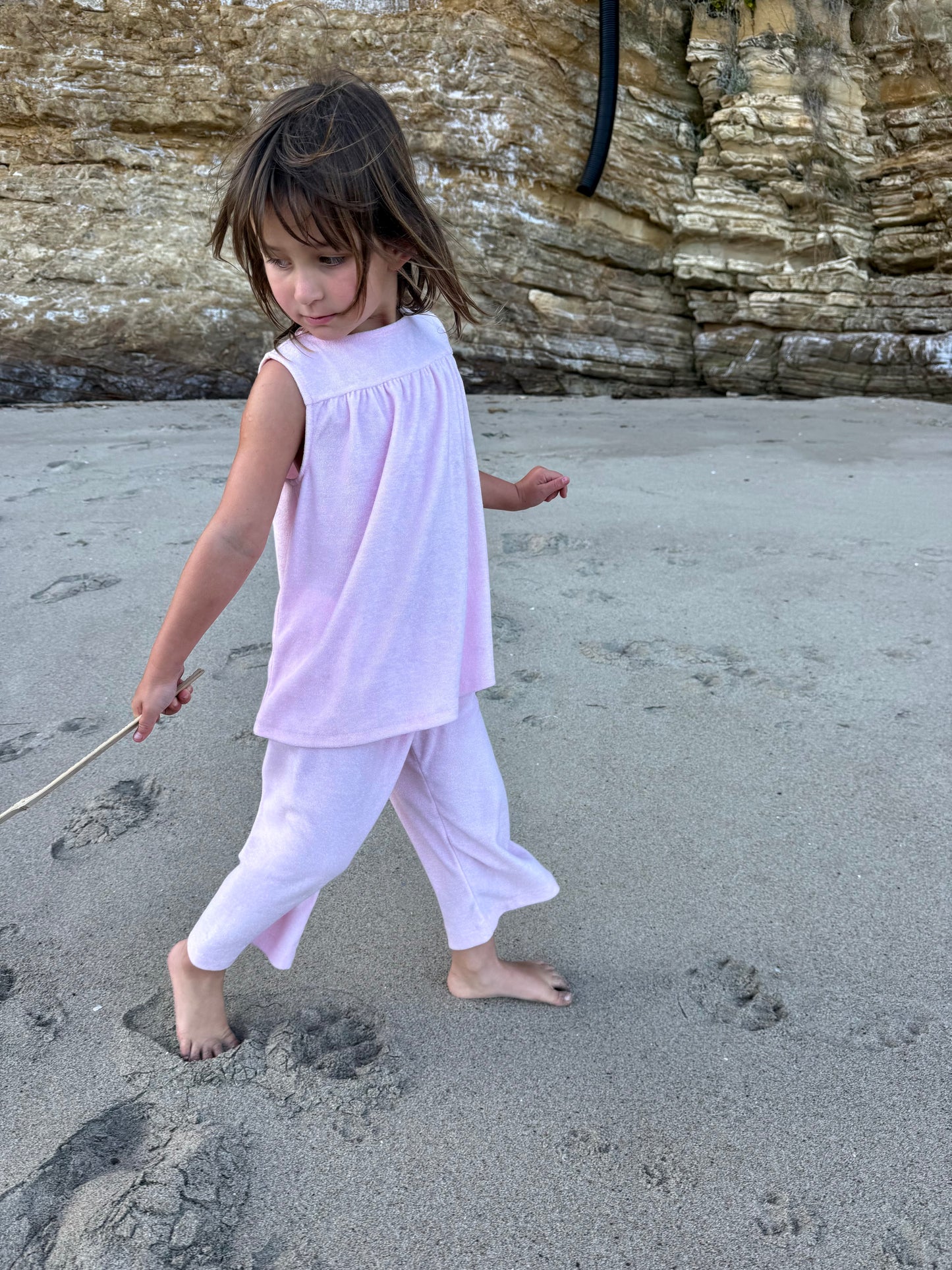 Kids Sleeveless Top Thin Terry