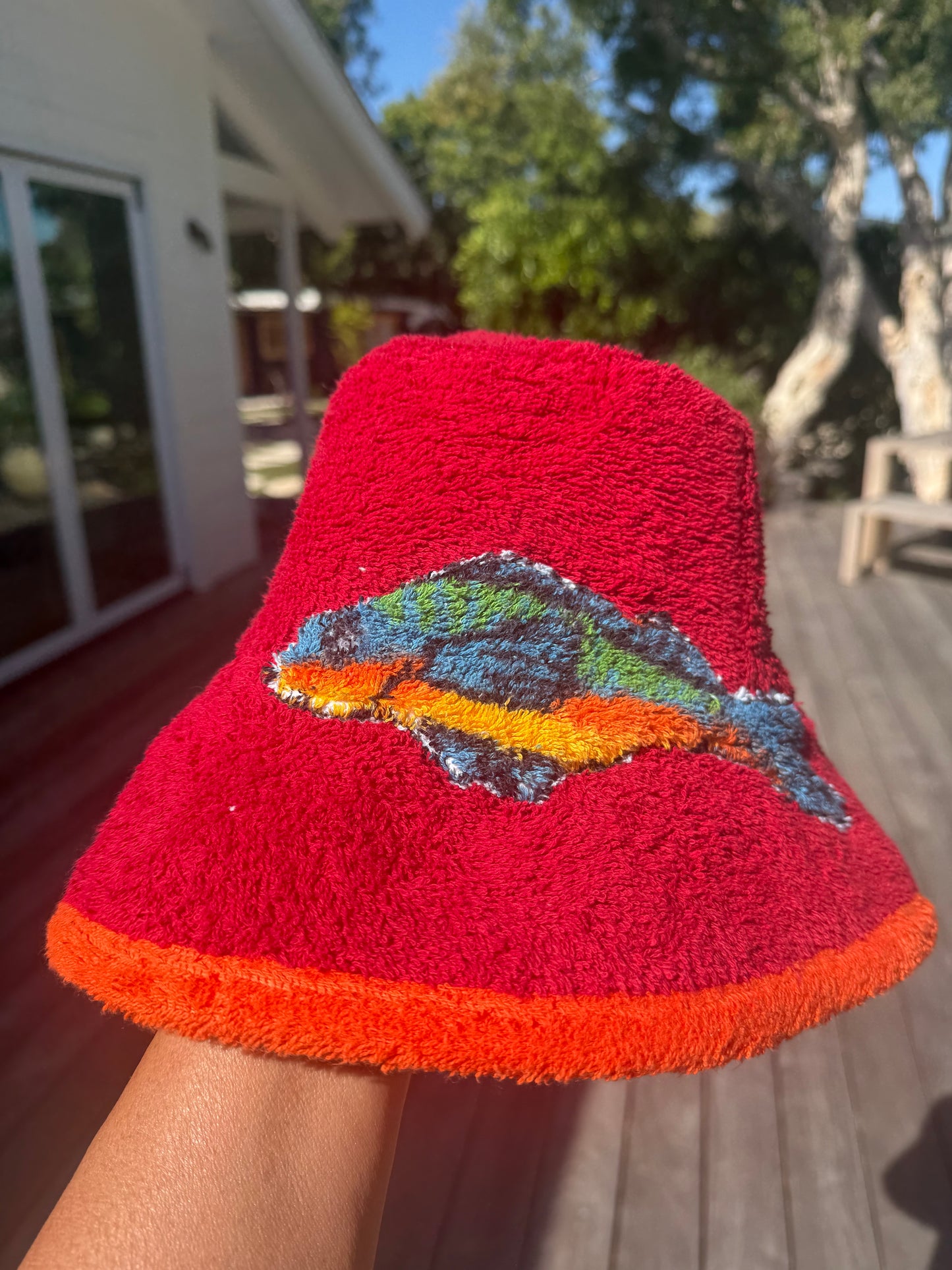 Bucket Hat with hand sewn Sea Animals