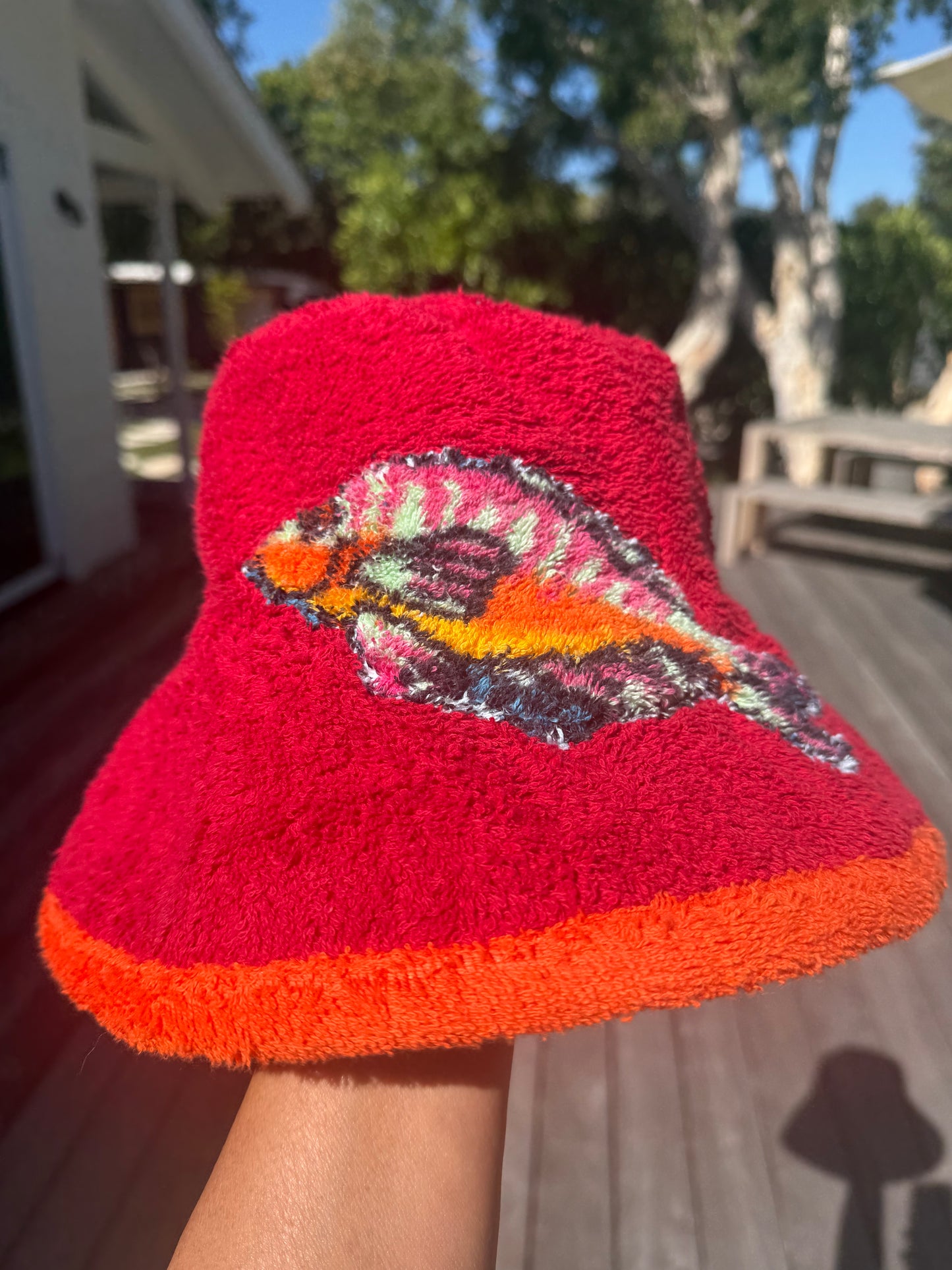 Bucket Hat with hand sewn Sea Animals