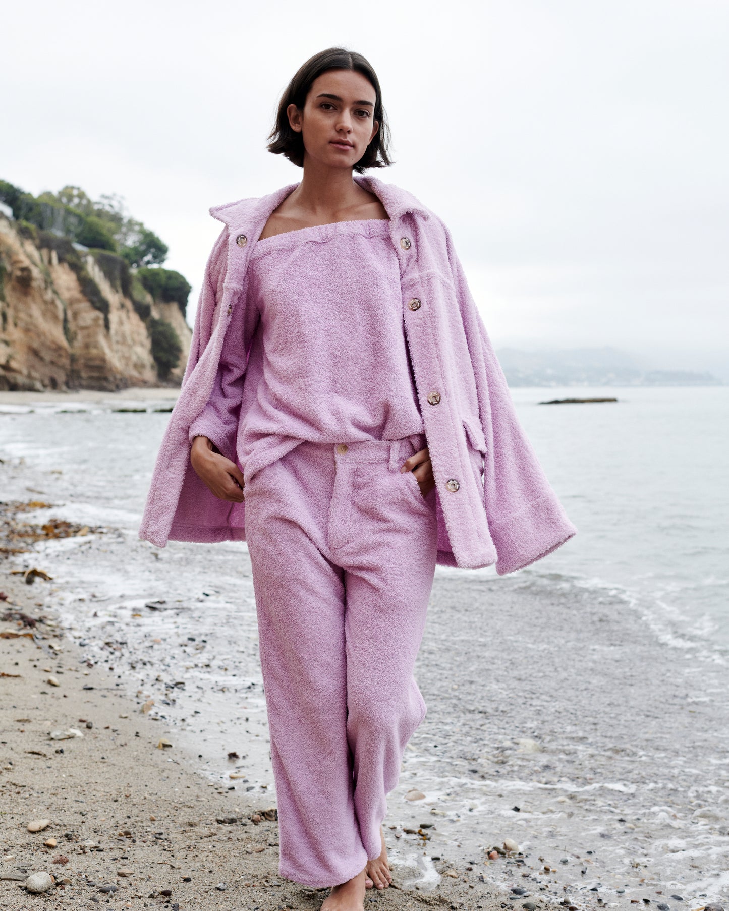 The Off the Shoulder Top - Plush Terry
