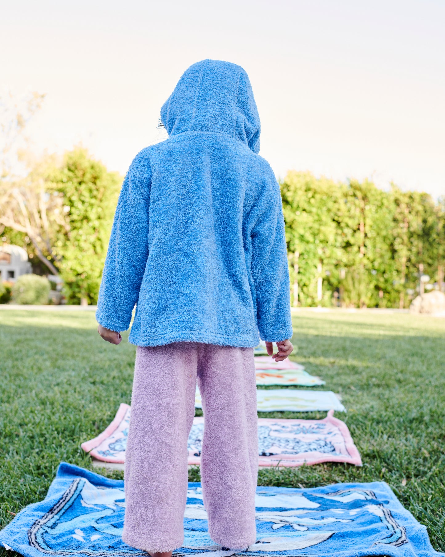 Kids Zip Up Hoodie Plush Terry