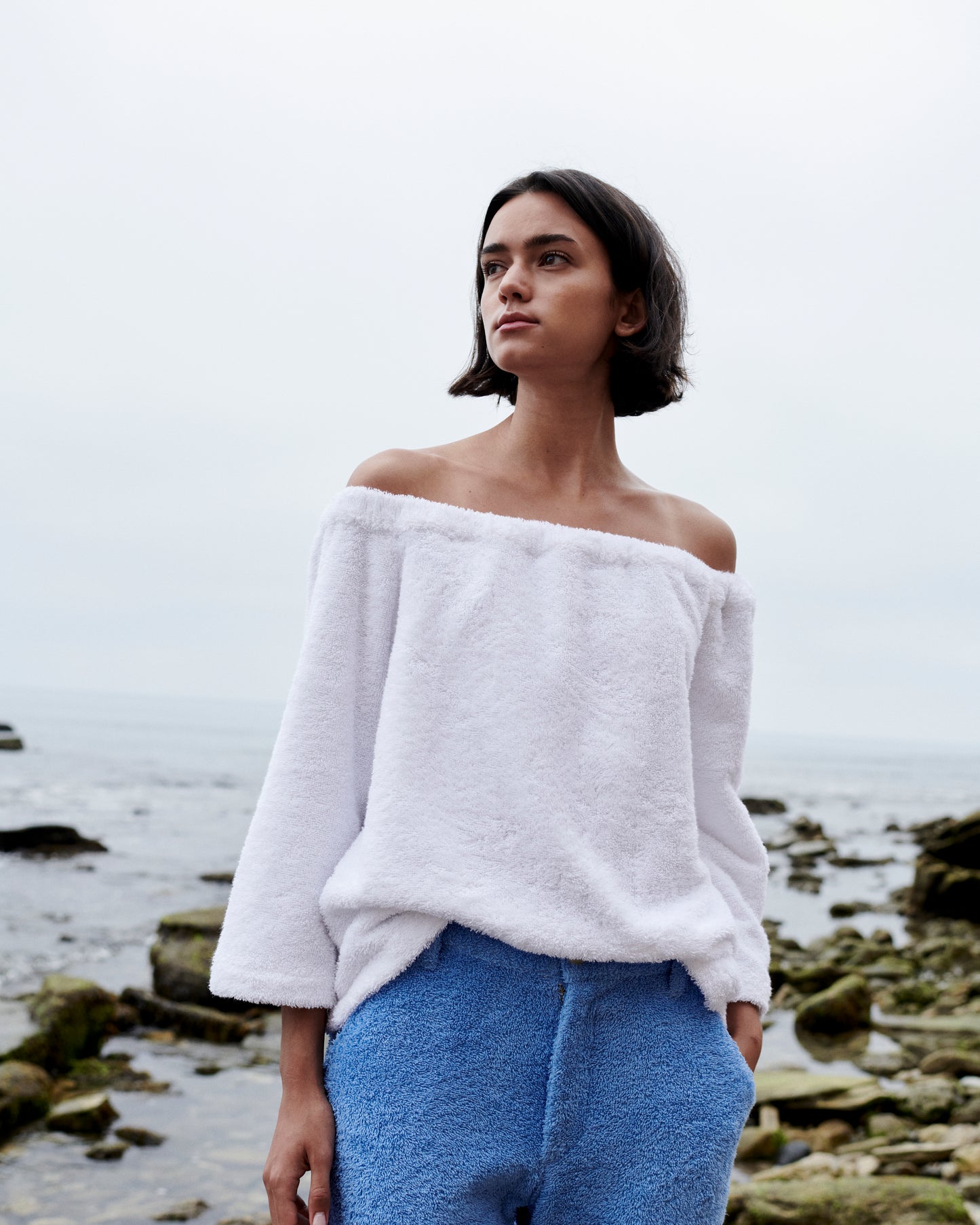 The Off the Shoulder Top - Plush Terry